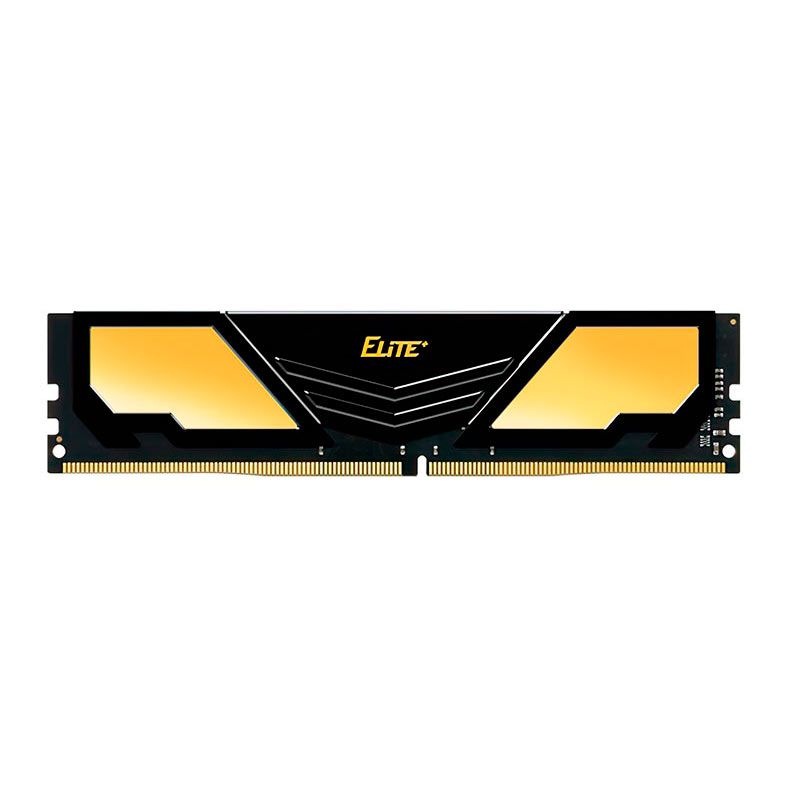 Memoria Team Group Elite Plus, 16GB (1x16GB), DDR4, 2133MHz, CL15, Preta e Dourada, TPD416G2133HC1501