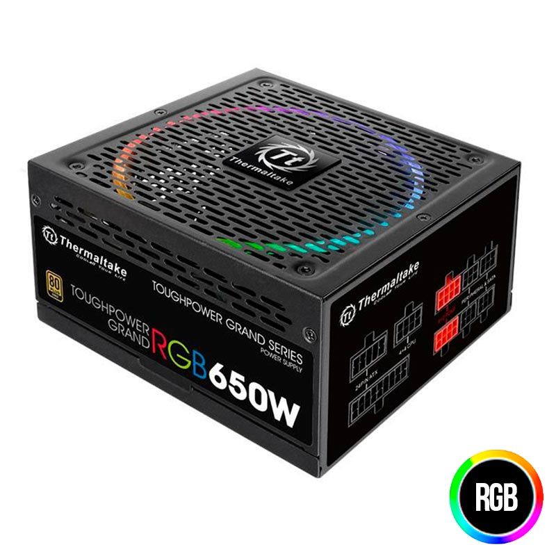 Fonte Thermaltake Toughpower Grand RGB 650W Full Modular 80Plus Gold, TPG-0650F-R
