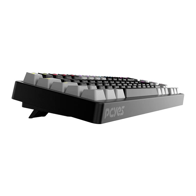 Teclado Mecanico PCYES Mecka, 65%, Rainbow, ABNT2, Switch Blue, Preto, TPMKBVBL