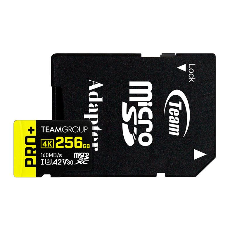 Cartao de Memoria Team Group A2 Pro Plus, 256GB, MicroSDXC, UHS-I, V30, TPPMSDX256GIA2V3003