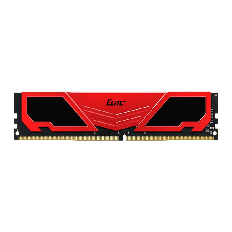 Memoria Team Group Elite Plus, 16GB (1x16GB), 3200MHz, DDR4, CL22, Preta e Vermelha, TPRD416G3200HC2201