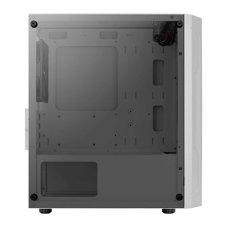 Gabinete Gamer Aerocool Trinity Mini V1, Mini-Tower, Lateral de vidro, Com 1 Fan, Branco, TRINITY-MINI-V1-BR