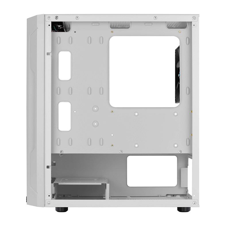 Gabinete Gamer Aerocool Trinity Mini V1, Mini-Tower, Lateral de vidro, Com 1 Fan, Branco, TRINITY-MINI-V1-BR