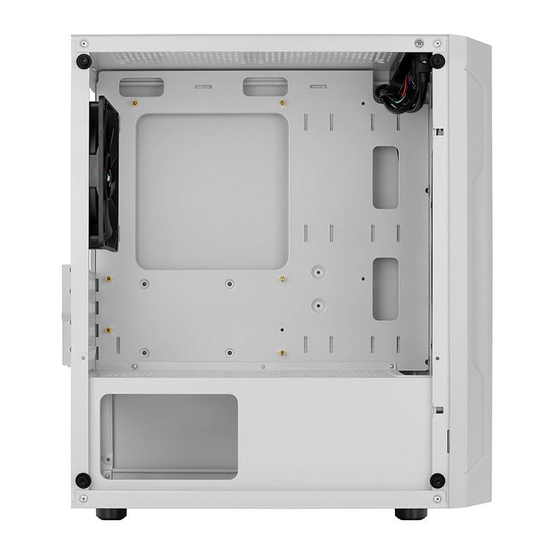 Gabinete Gamer Aerocool Trinity Mini V1, Mini-Tower, Lateral de vidro, Com 1 Fan, Branco, TRINITY-MINI-V1-BR