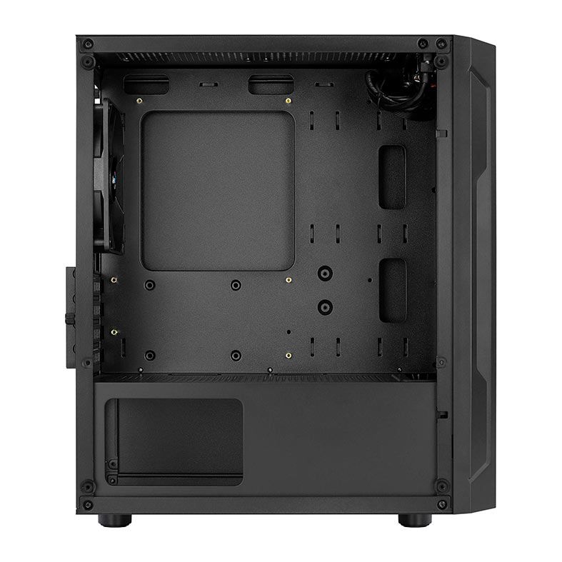 Gabinete Gamer Aerocool Trinity Mini V1, Mini-Tower, Lateral de vidro, Com 1 Fan, Preto, TRINITY-MINI-V1-PT