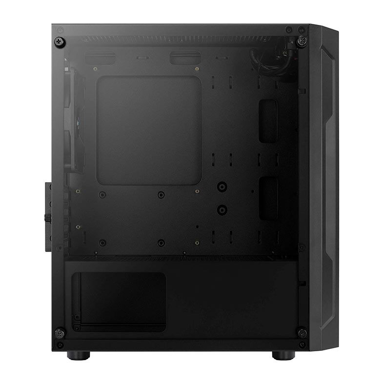 Gabinete Gamer Aerocool Trinity Mini V1, Mini-Tower, Lateral de vidro, Com 1 Fan, Preto, TRINITY-MINI-V1-PT