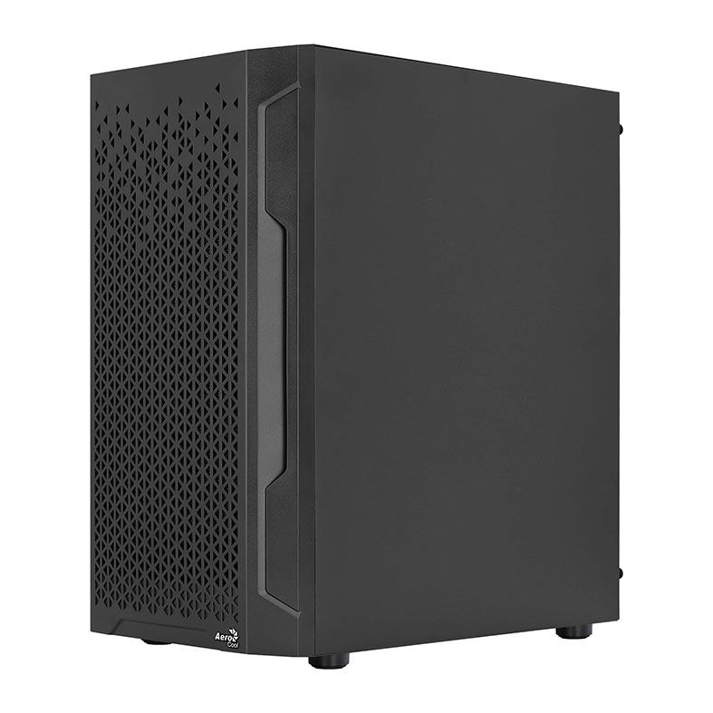 Gabinete Gamer Aerocool Trinity Mini V1, Mini-Tower, Lateral de vidro, Com 1 Fan, Preto, TRINITY-MINI-V1-PT