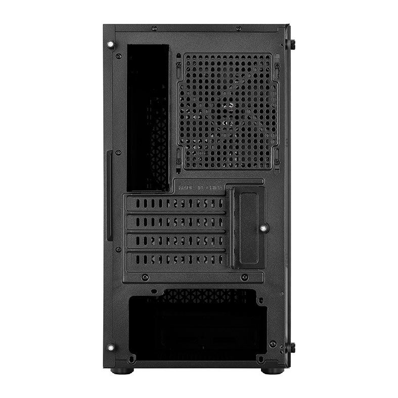 Gabinete Gamer Aerocool Trinity Mini V1, Mini-Tower, Lateral de vidro, Com 1 Fan, Preto, TRINITY-MINI-V1-PT
