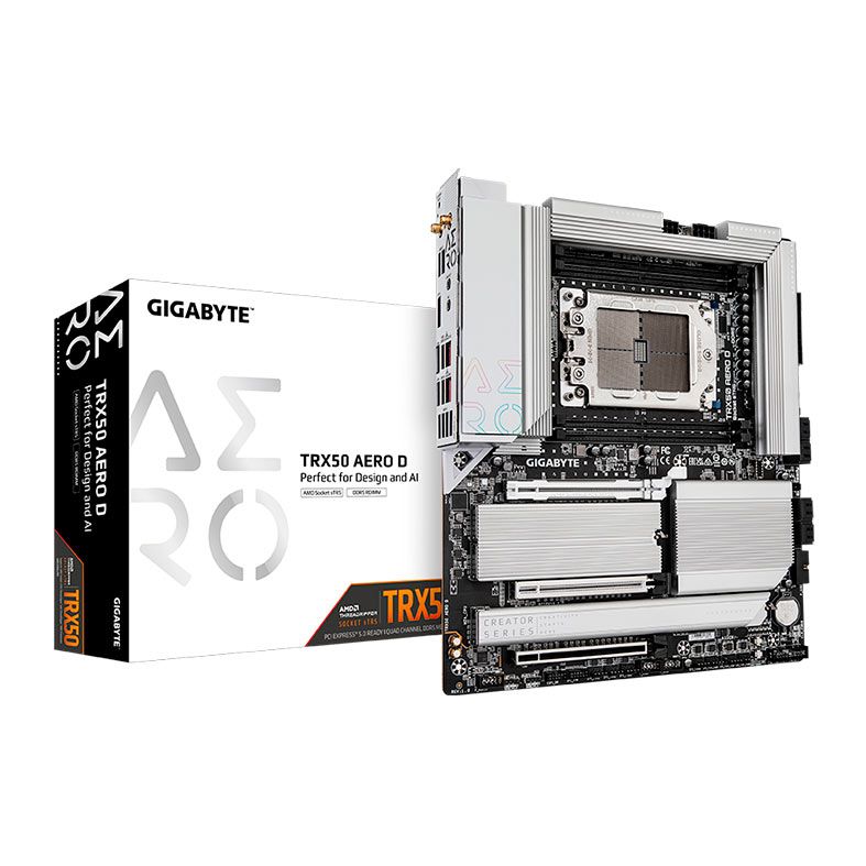 Placa Mae Gigabyte TRX50 AERO D, DDR5, Socket AMD sTR5, E-ATX, Chipset AMD TRX50, TRX50-AERO-D
