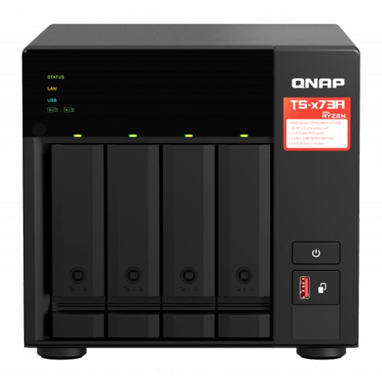 Storage NAS QNAP TS-431P3, Alpine AL314 4-Core 1.7GHz, Ryzen Embedded V1500B 4-Core 2.2GHz, 8GB DDR4, 4x Baia S/HD, TS-473A-8G-US