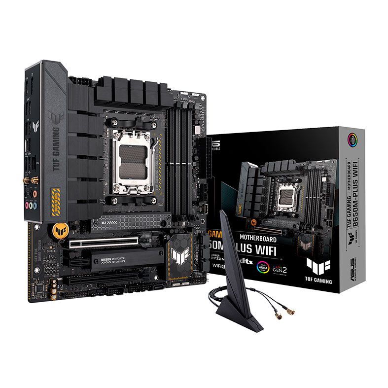 Placa Mae Asus TUF Gaming B650M Plus WIFI, DDR5, Socket AM5, Chipset AMD B650, TUF-GAMING-B650M-PLUS-WIFI