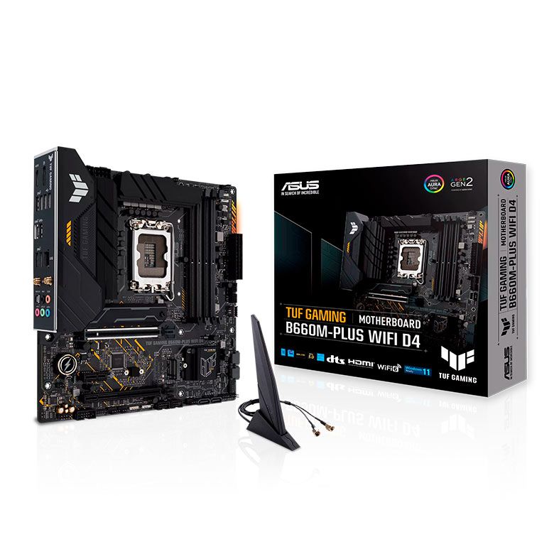 Placa Mae Asus TUF Gaming B660M-PLUS WIFI D4, DDR4, Socket LGA1700, M-ATX, Chipset Intel B660, TUF GAMING B660M-PLUS WIFI D4