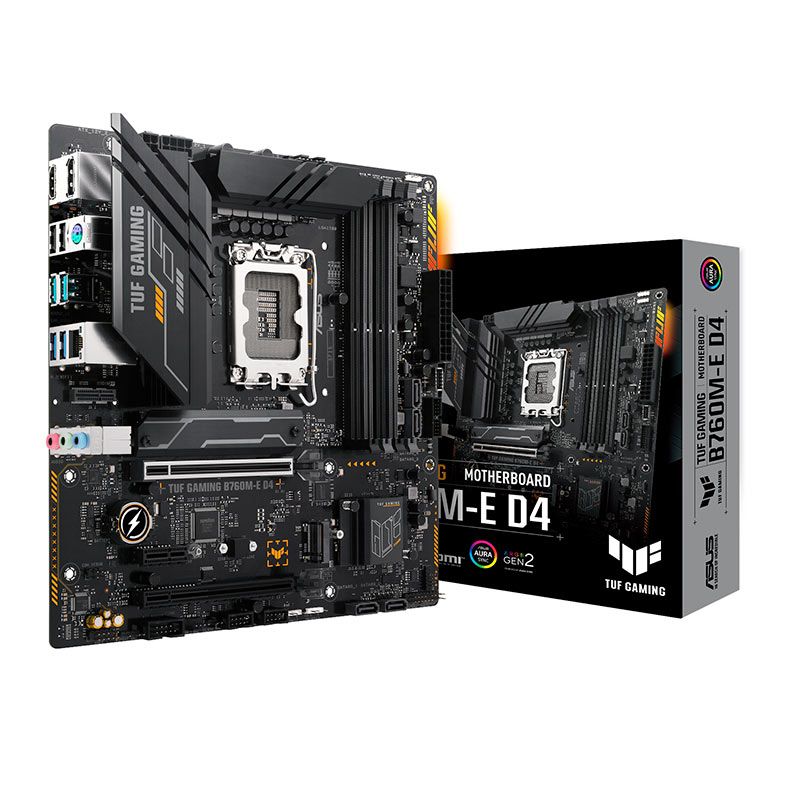 Placa Mae Asus TUF Gaming B760M-E D4, DDR4, LGA 1700, M-ATX, Chipset Intel B760, TUF-GAMING-B760M-E-D4