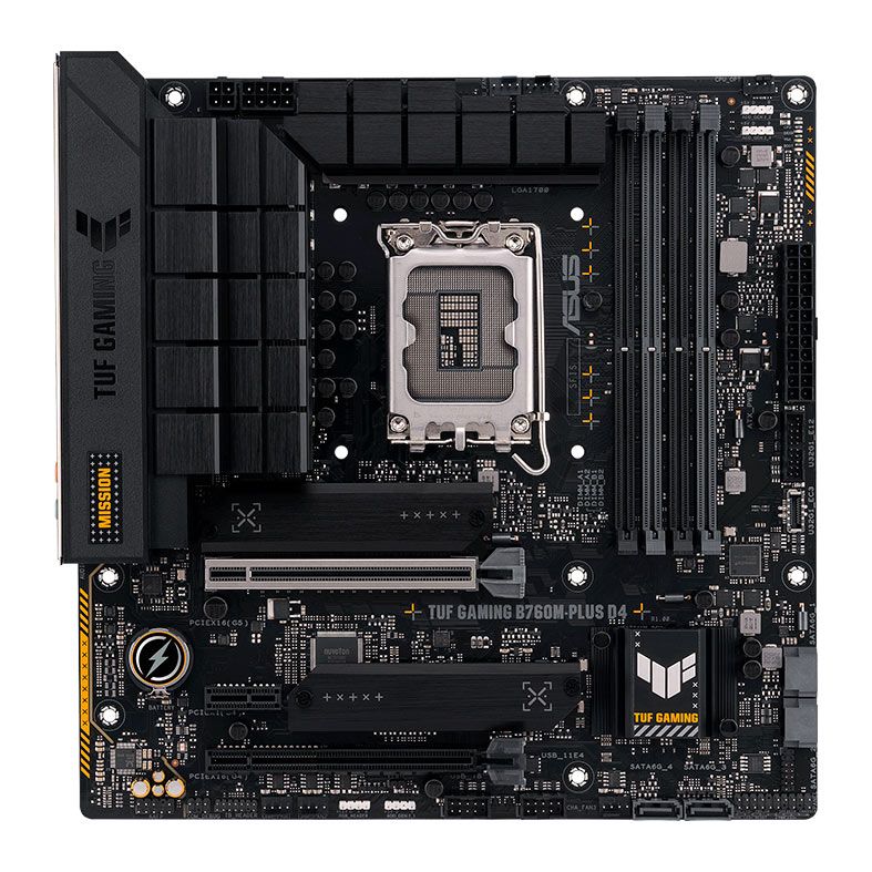 Placa Mae Asus TUF Gaming B760M-Plus D4, DDR4, Socket LGA1700, M-ATX, Chipset Intel B760, TUF GAMING B760M-PLUS D4