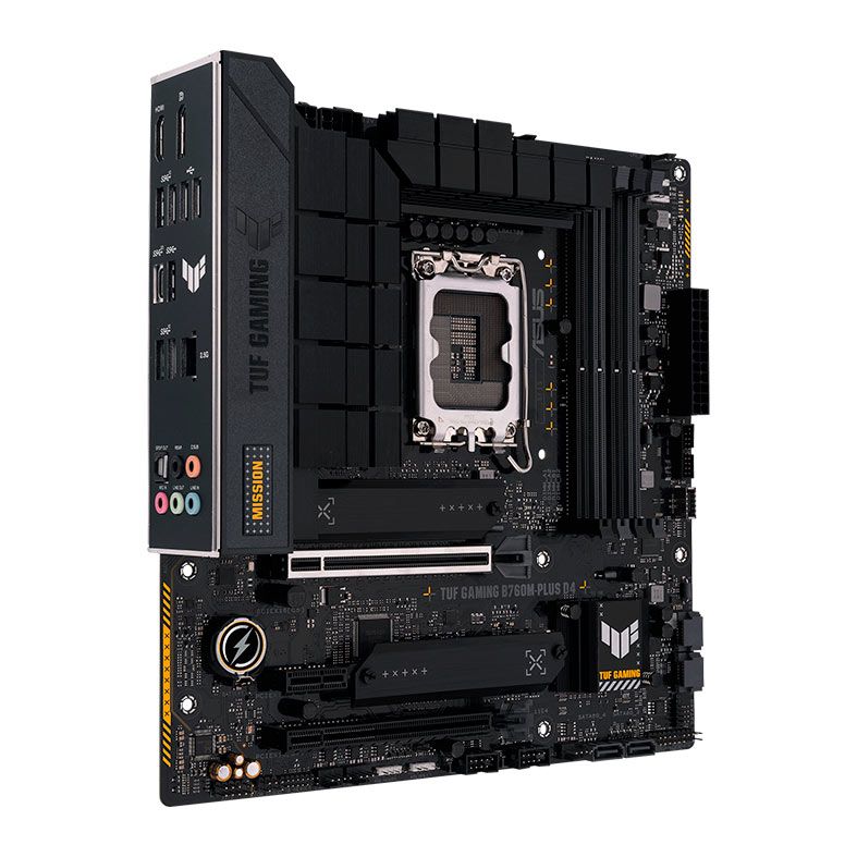 Placa Mae Asus TUF Gaming B760M-Plus D4, DDR4, Socket LGA1700, M-ATX, Chipset Intel B760, TUF GAMING B760M-PLUS D4