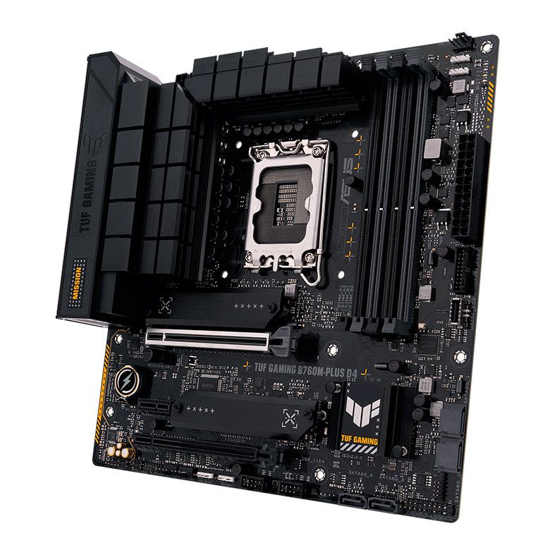Placa Mae Asus TUF Gaming B760M-Plus D4, DDR4, Socket LGA1700, M-ATX, Chipset Intel B760, TUF GAMING B760M-PLUS D4
