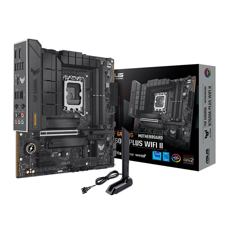 Placa Mae Asus TUF Gaming B760M-PLUS Wifi II, DDR5, LGA 1700, M-ATX, Chipset Intel B760, TUF-GAMING-B760M-PLUS-WIFI-II
