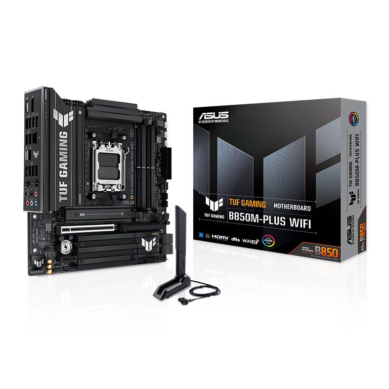 Placa Mae Asus TUF Gaming B850M-Plus WiFi, DDR5, Socket AMD AM5, M-ATX, Chipset AMD B850, TUF-GAMING-B850M-PLUS-WIFI
