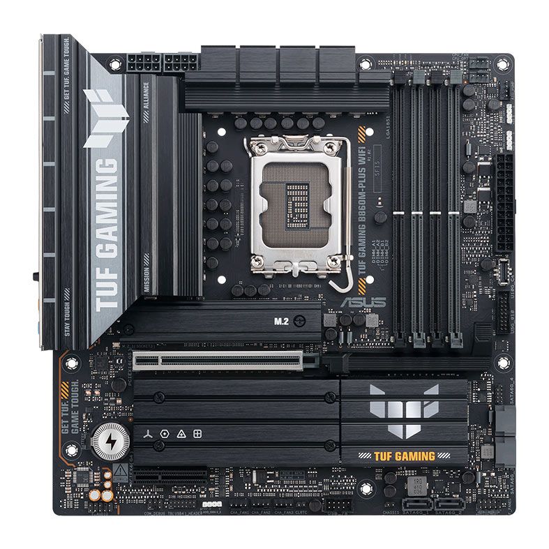 Placa Mae Asus TUF Gaming B860M-Plus WiFi, DDR5, LGA1851, M-ATX, Chipset Intel B860, TUF-GAMING-B860M-PLUS-WIFI
