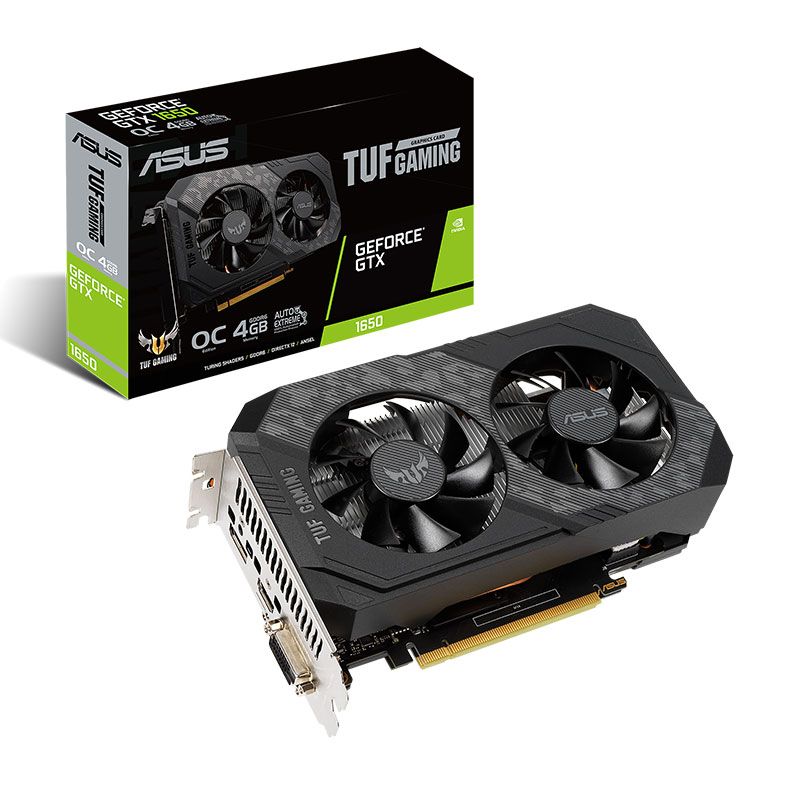 Placa de Video Asus GeForce GTX 1650 TUF Gaming OC, 4GB, GDDR6, 128-bit, TUF-GTX1650-O4GD6-P-GAMING-NAC