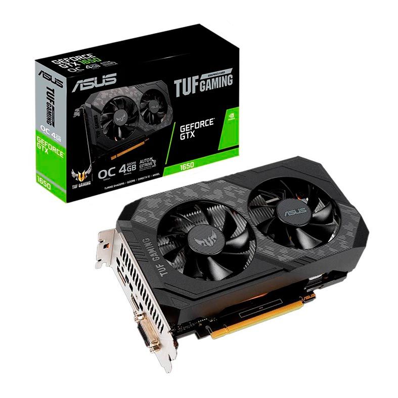 Placa de Video Asus GeForce GTX 1650 OC 4GB GDDR6 TUF Gaming 128-bit, TUF-GTX1650-O4GD6-P-GAMING