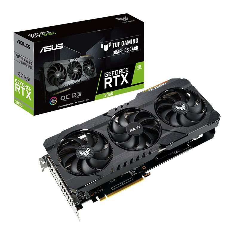 Placa de Video Asus GeForce RTX 3060 TUF Gaming OC, 12GB, GDDR6, 192-bit, TUF-RTX3060-O12G-V2-GAMING-NAC