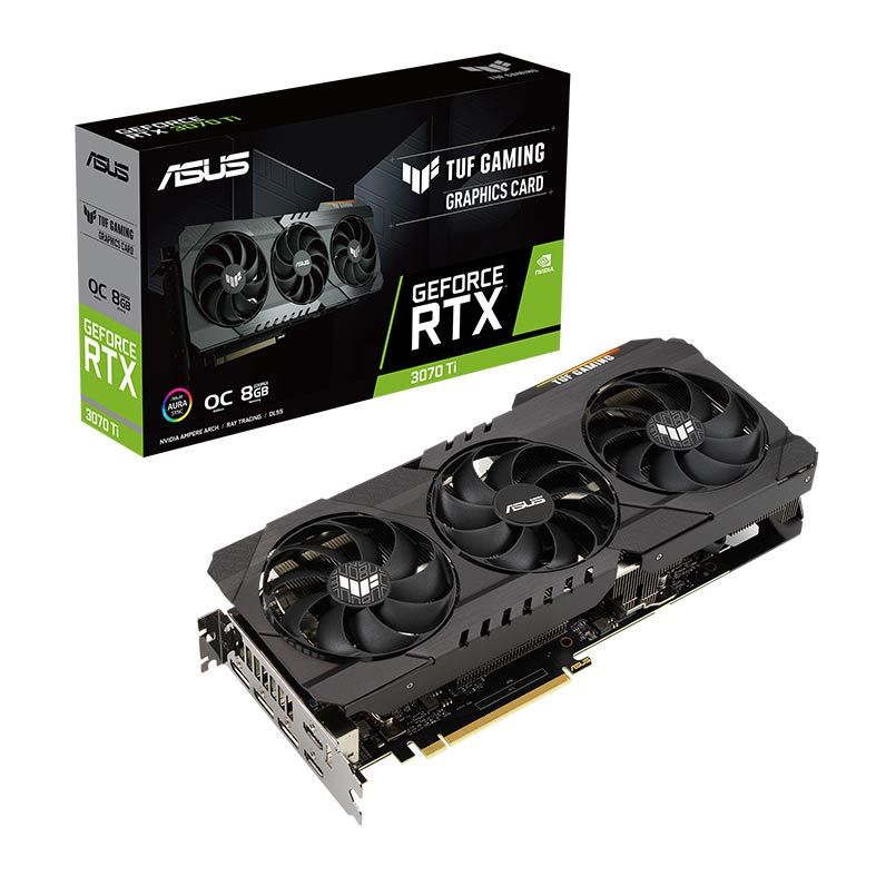 Placa de Video Asus GeForce RTX 3070 Ti OC 8GB GDDR6X TUF Gaming 256-bit, TUF-RTX3070TI-O8G-GAMING
