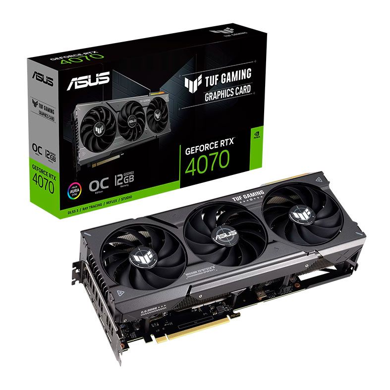 Placa de Video Asus Geforce RTX 4070 TUF Gaming OC Edition, 12GB, GDDR6X, 192-bit, TUF-RTX4070-O12G-GAMING