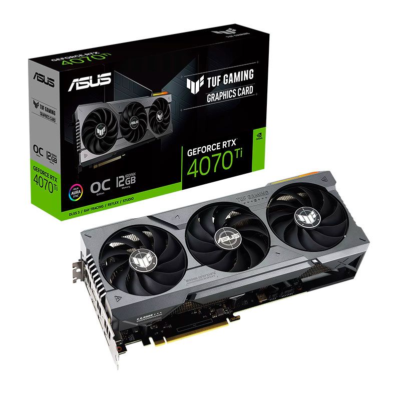Placa de Video Asus GeForce RTX 4070 Ti TUF Gaming OC, 12GB, GDDR6X, 192-bit, TUF-RTX4070TI-O12G-GAMING