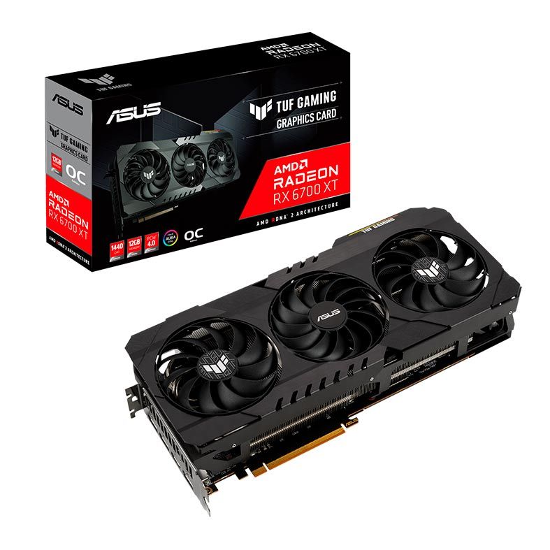 Placa de Video Asus Radeon RX 6700 XT 12GB GDDR6 TUF Gaming OC 192-bit, TUF-RX6700XT-O12G-GAMING