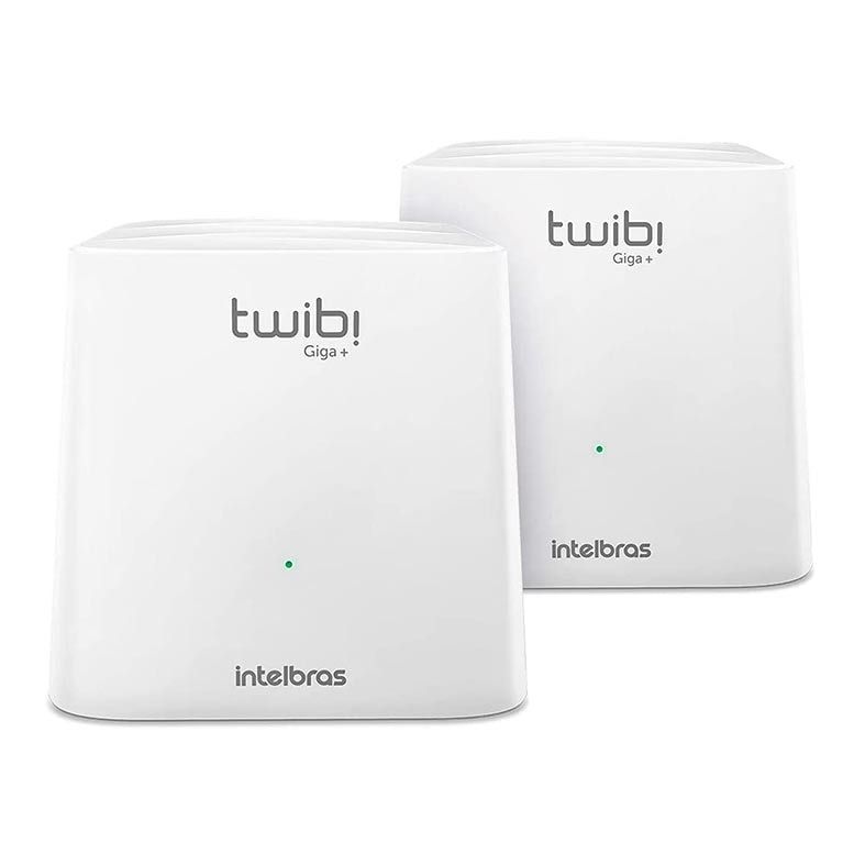 Kit Roteador Wi-Fi 5 Mesh Intelbras Twibi Giga +, Dual Band AC 1200, Branco, TWIBI GIGA+