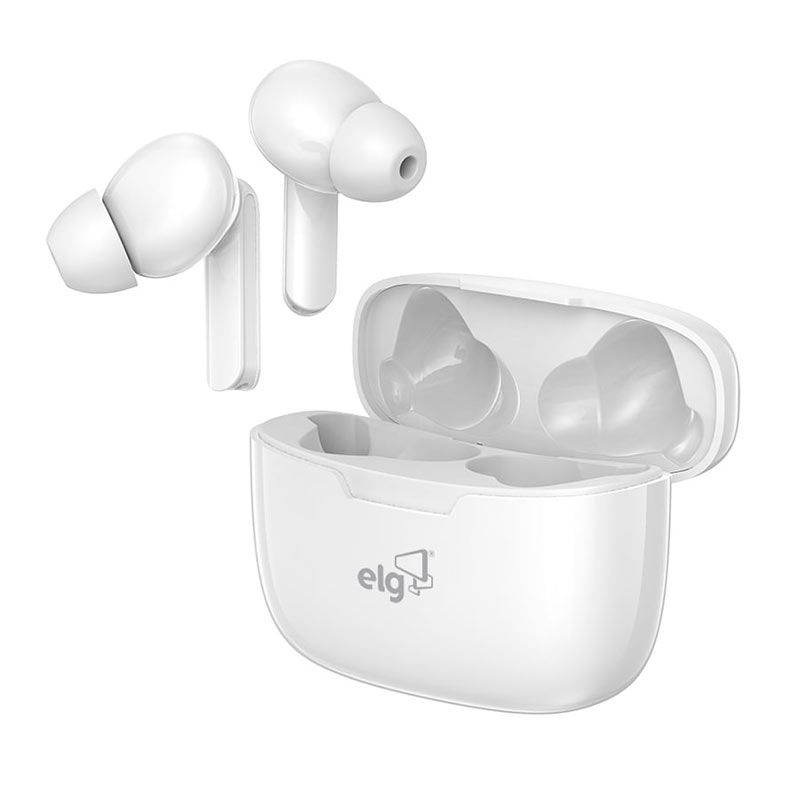 Fone de Ouvido Intra-Auricular ELG TWS True, Wireless, Branco, TWPRO3S