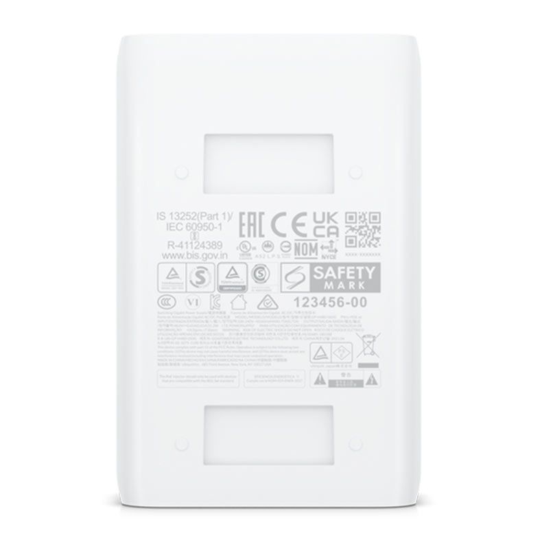 Fonte Injetor Poe Ubiquiti 30W, 48V, RJ45, Branco, U-POE-AT-BR