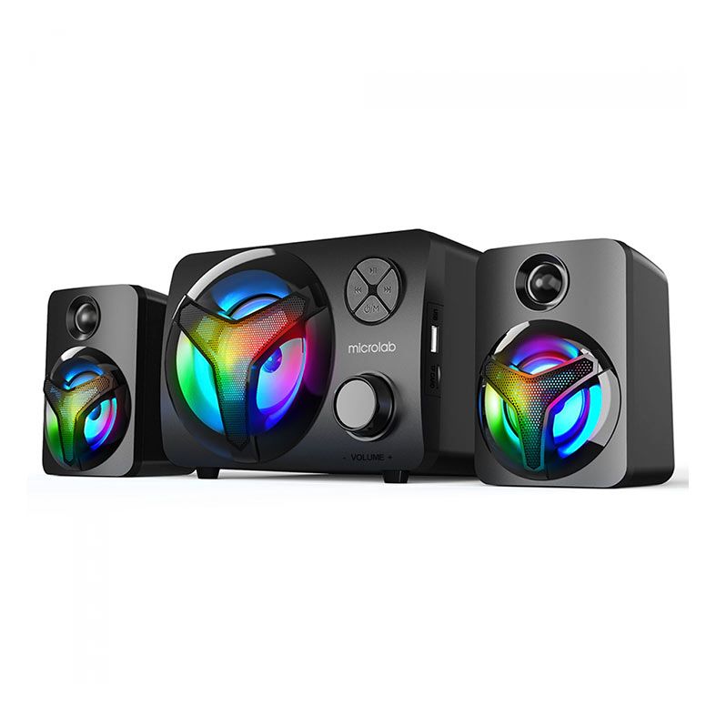 Caixa de Som Microlab U210, Rainbow, 11W RMS, Bluetooth e USB, Preto, U210