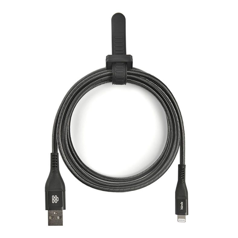 Cabo USB Para Lightning Handz, 1,5m, Nylon 500D, Preto, UC-L