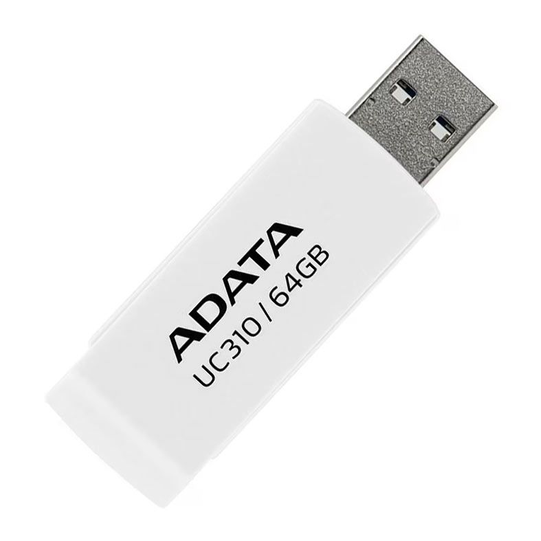 Pen Drive Adata UC310, 64GB, USB 3.2, Branco, UC310-64G-RWH