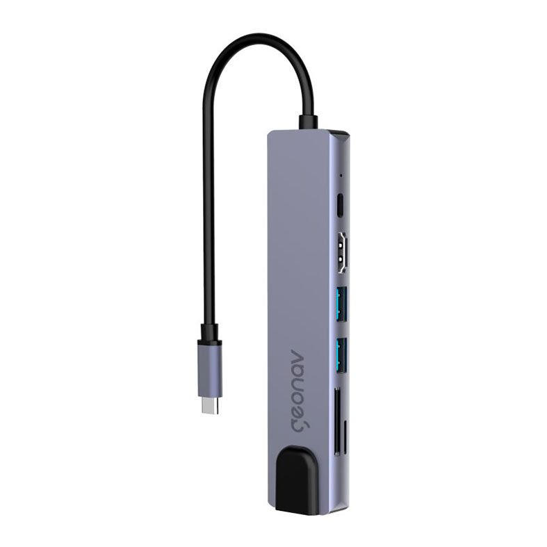 Adaptador Geonav USB-C/Multiportas, Cinza, UCA11