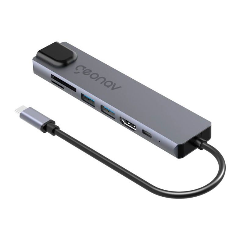 Adaptador Geonav USB-C/Multiportas, Cinza, UCA11