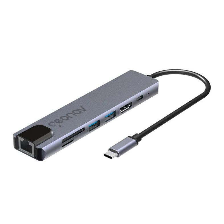 Adaptador Geonav USB-C/Multiportas, Cinza, UCA11