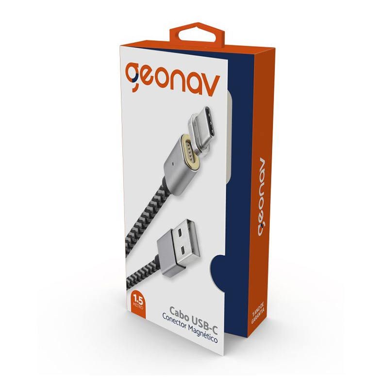 Cabo Micro USB-C Geonav Conector Magnetico 1,5m, UCC03MG