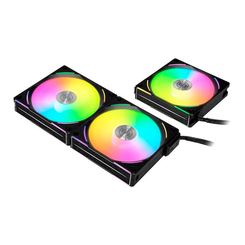 Kit Ventoinha Lian Li AL120 V2, RGB, 3x120mm, Preto, UF-AL120V2-3B