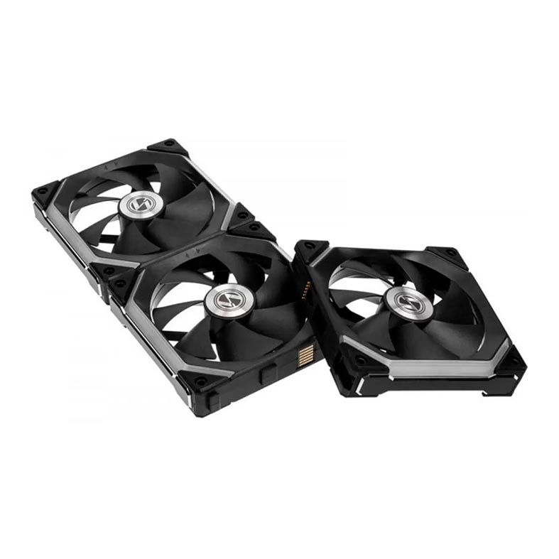 Kit Ventoinhas Lian Li Uni Fan SLI120 RGB Preto 3x120mm, UF-SL120-3B
