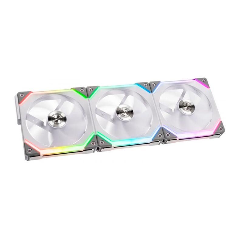 Kit Ventoinhas Lian Li Uni Fan SLI120 RGB Branco 3x120mm, UF-SL120-3W