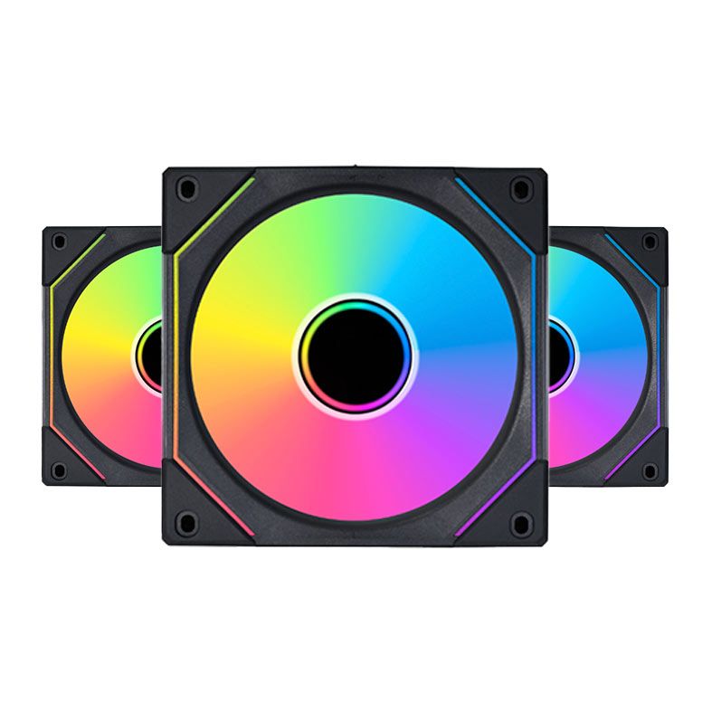 Kit Ventoinhas Lian Li Uni Fan SL-INF 120, 3x120mm, RGB, Preto, UF-SLIN120-3B
