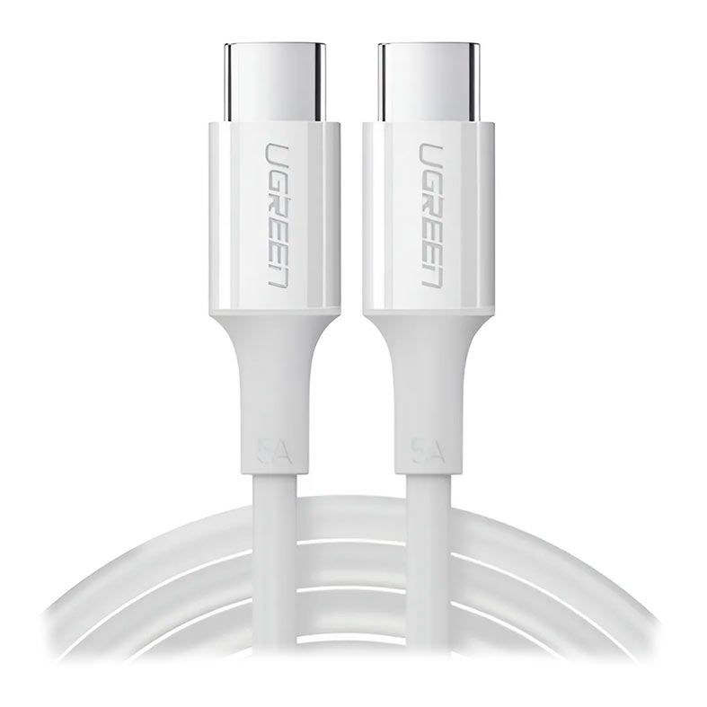 Cabo Tipo-C para Tipo-C UGREEN PD Fast Charging Braided Cable 3A, 2M, Branco, UG-35219