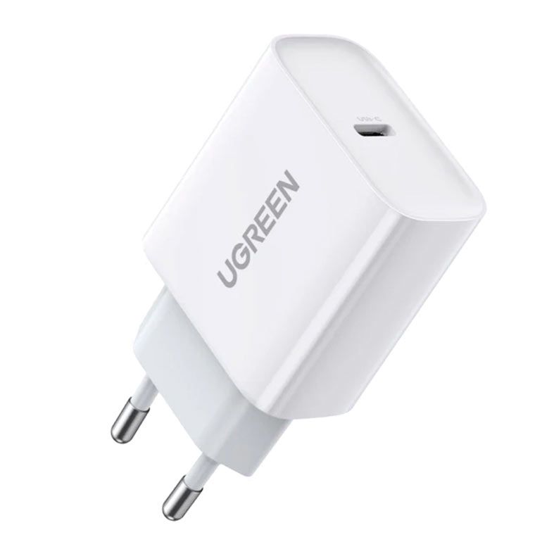 Carregador USB-C UGREEN Pd Fast Charger 20w, Branco, UG-60450