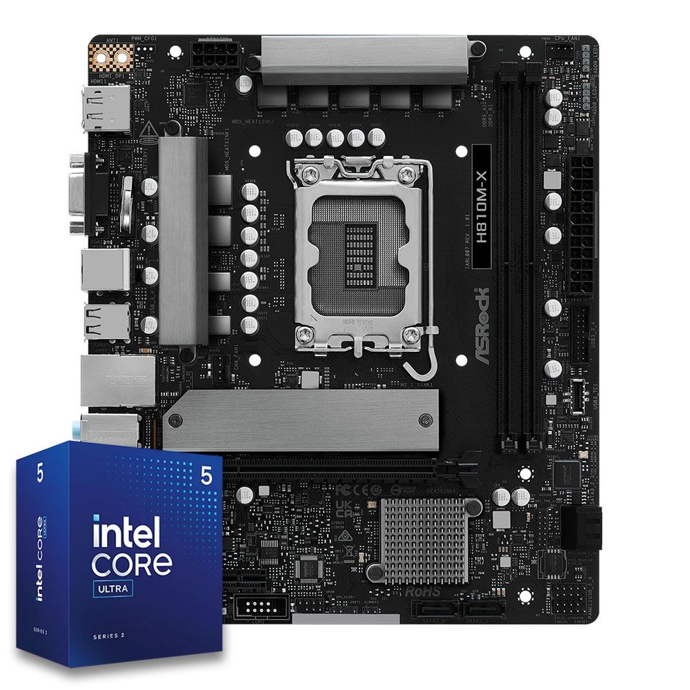 Pichau Kit Upgrade, Intel Core Ultra 5 225F, H810M-X DDR5
