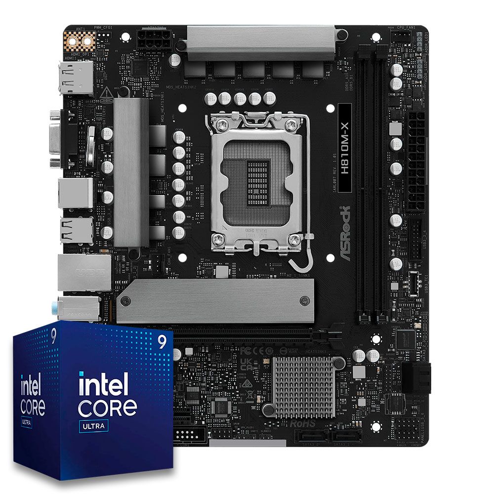 Pichau Kit Upgrade, Intel Core Ultra 9 285, H810M-X DDR5
