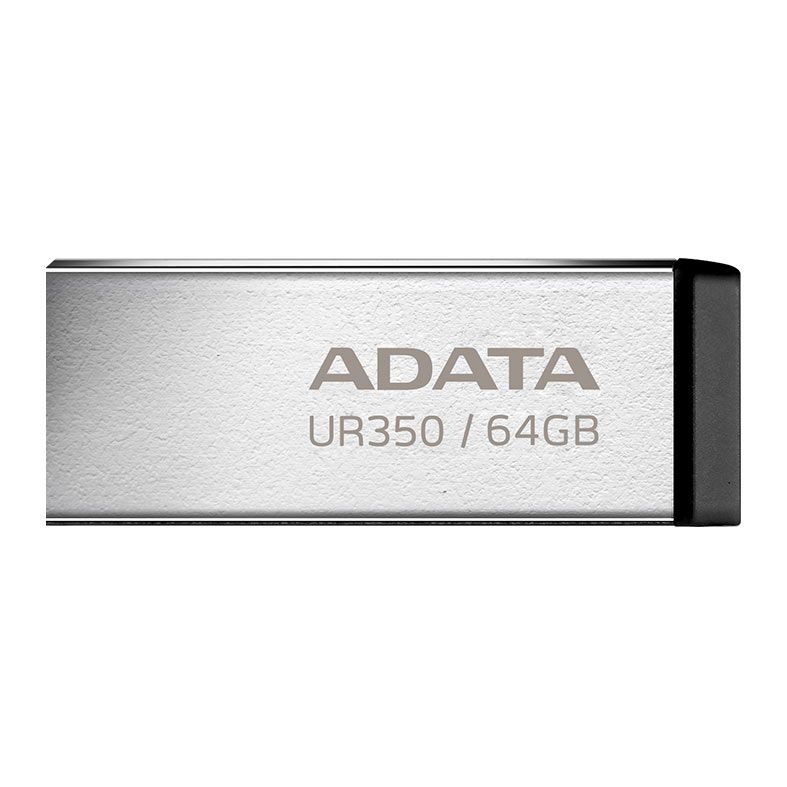 Pen Drive Adata UR350, 64GB, USB 3.2, Preto, UR350-64G-RSR-BK
