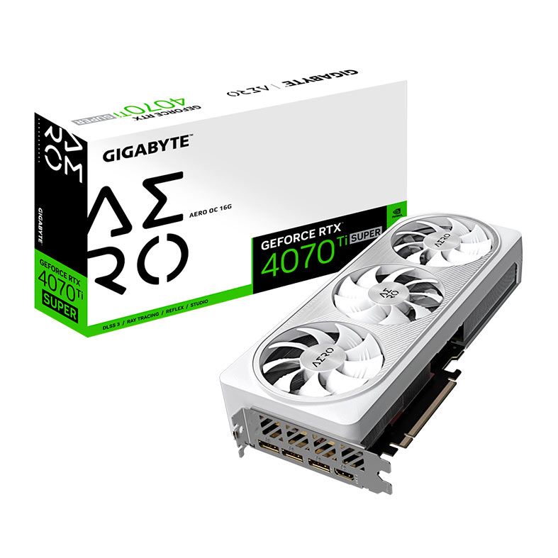 Placa De Video Gigabyte GeForce RTX 4070 Ti Super Aero OC, 16GB, GDDR6X, 256-bit, GV-N407TSAERO-OC-16GD